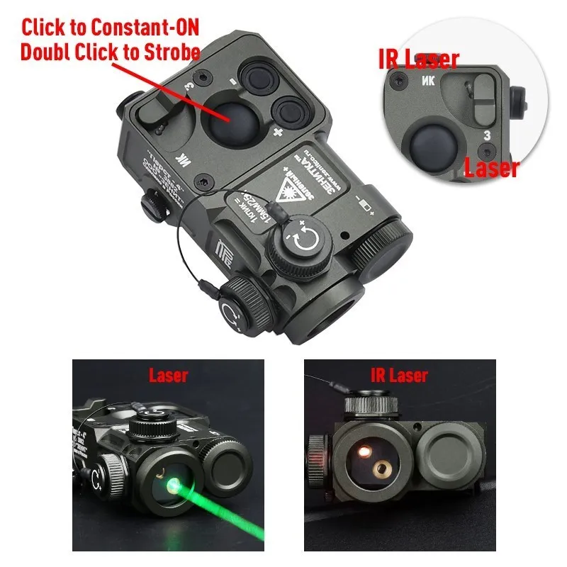 Tactical Metal PERST-4 Zentic Red Green Blue IR Pointer Sight Laser Full-Function Perst4 Hunting Weapon Light Upgraded Version