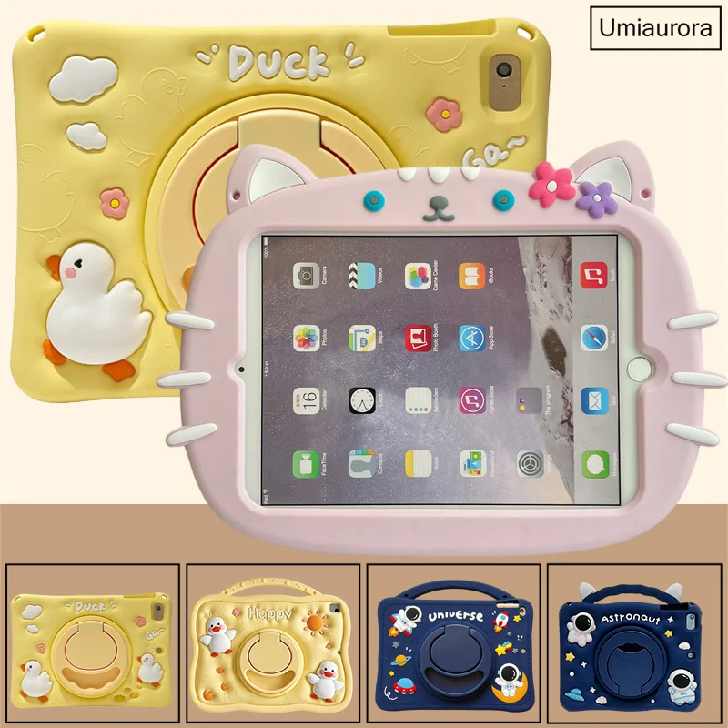 

For Lenovo Xiaoxin Pad 11" 2024 TB330FU TB331FC Idea Tab M11 11 inch TB336FU Kids Cartoon Tablet Case Handle Stand Silicon Funda