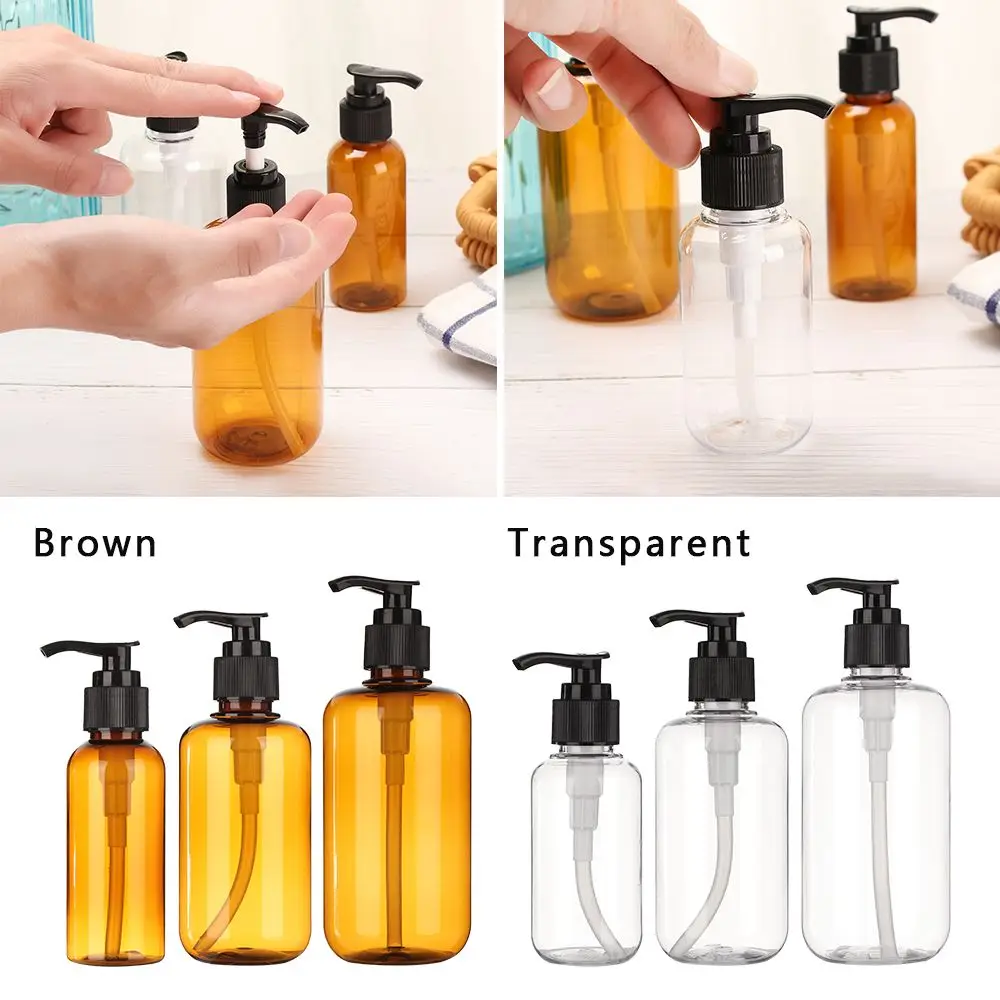 1pc Useful Home Bath Supplies Plastic Hand Sanitizer Pump Container Liquid Bottling Shower Gel  Bottles