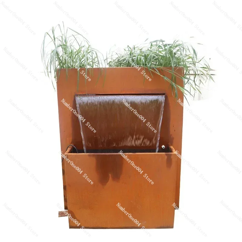 Glass Flow Wall Waterfall Curtain Courtyard Interior Modern Office Partition Water System Landscape Water Curtain Wall Screen
