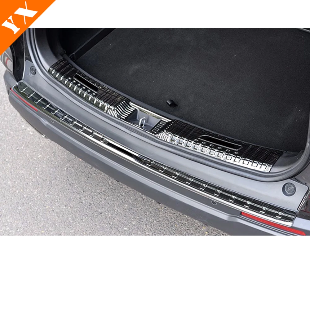 For Honda CRV CR-V Accessories 2023-2024 Stainless Black Car Rear Trunk Protector Plate Anti Hit/Dust Sill Decoration Cover