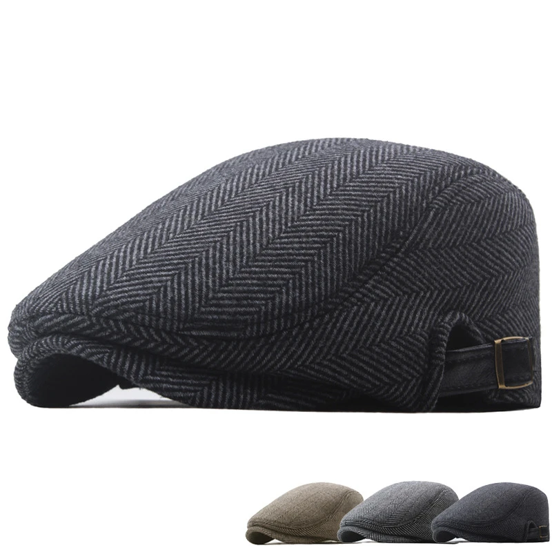 Hip Hop Berets Gorras Russian Men Cotton Solid Color Soft Top Casual Beanie Retro Literary Forward Cap Peak Cap Driver Women Hat