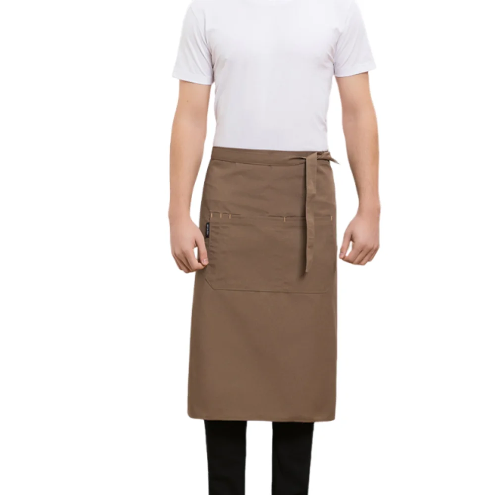 Mezzo grembiule antivegetativo Design con lacci Tinta unita Uniforme da chef Grembiule da cucina regolabile impermeabile Ristorante