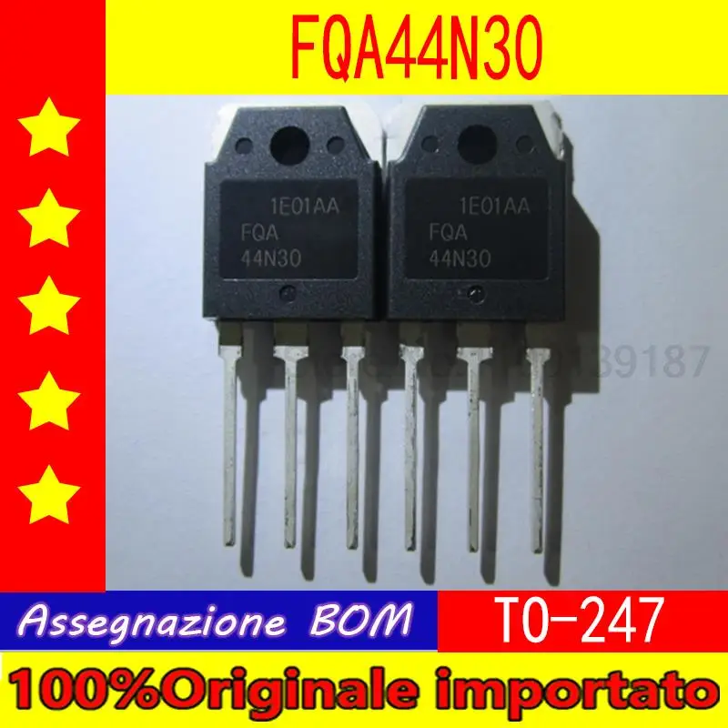 

10 pairs of FQA44N30 44N30 TO-247 N-Channel MOSFET 300V 44A