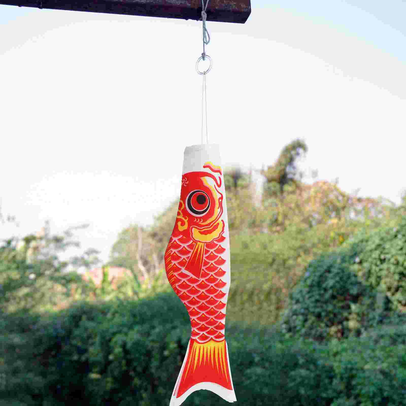 5 Pcs Decoration Carp Streamer Flag Poles Japanese Windsock Swordfish Koinobori