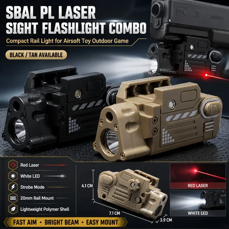 SBAL PL Compact Dual Color Hobby Aiming Light Red Dot Flash Combo Outdoor Leisure Supplies