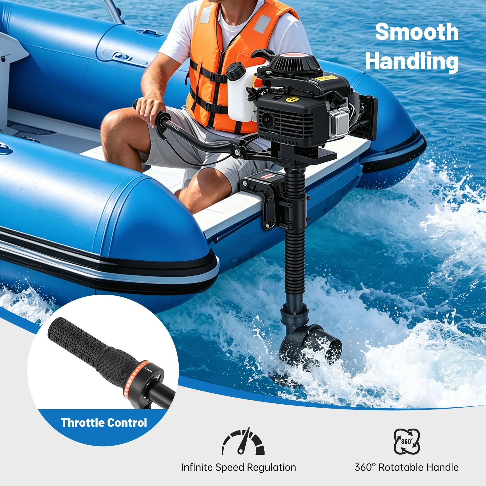 Motor fueraborda de gasolina, - Electric Outboard Motor 3Hp reseña y precio