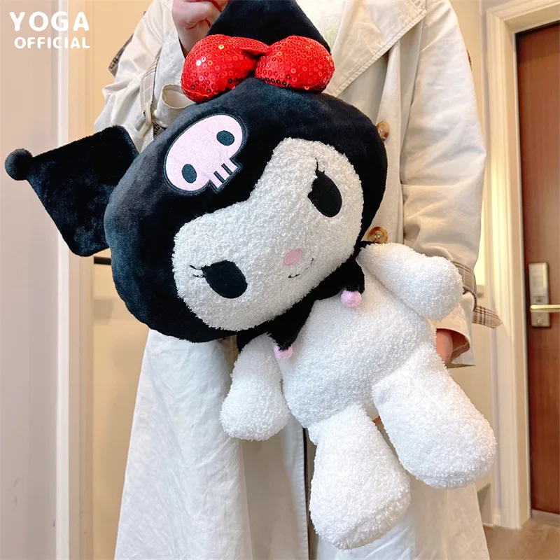 New Kawaii Plush Doll Sanrio Kuromi Cute Anime Big Soft Plushies Stuffed Maiden Heart Toys for Girls Birthday Gift