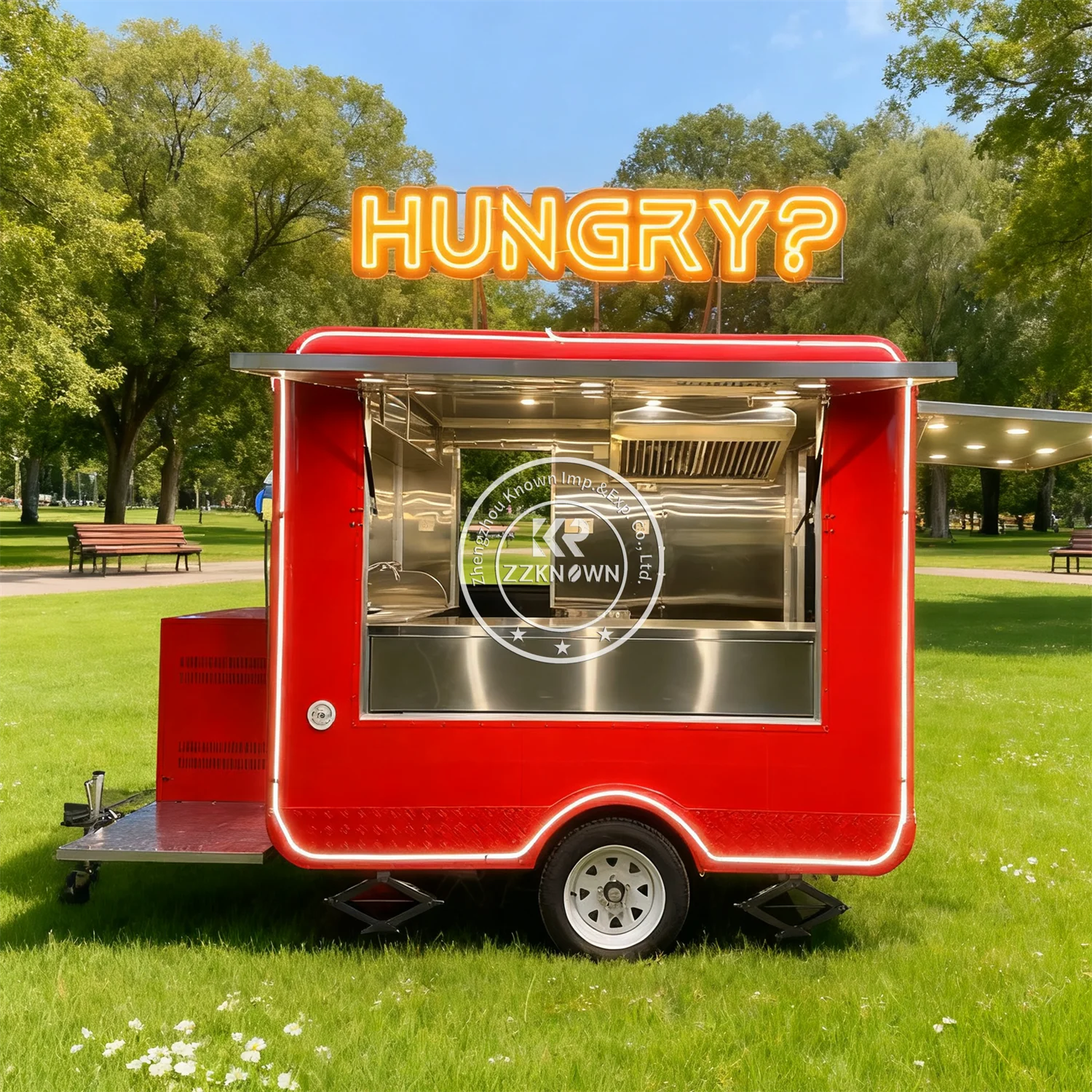 

Factory Wholesale Mobile Food Coffee Van Pizza Food Truck Hotdog Cart Mobile Trailer With Full Kitchen Made In China
