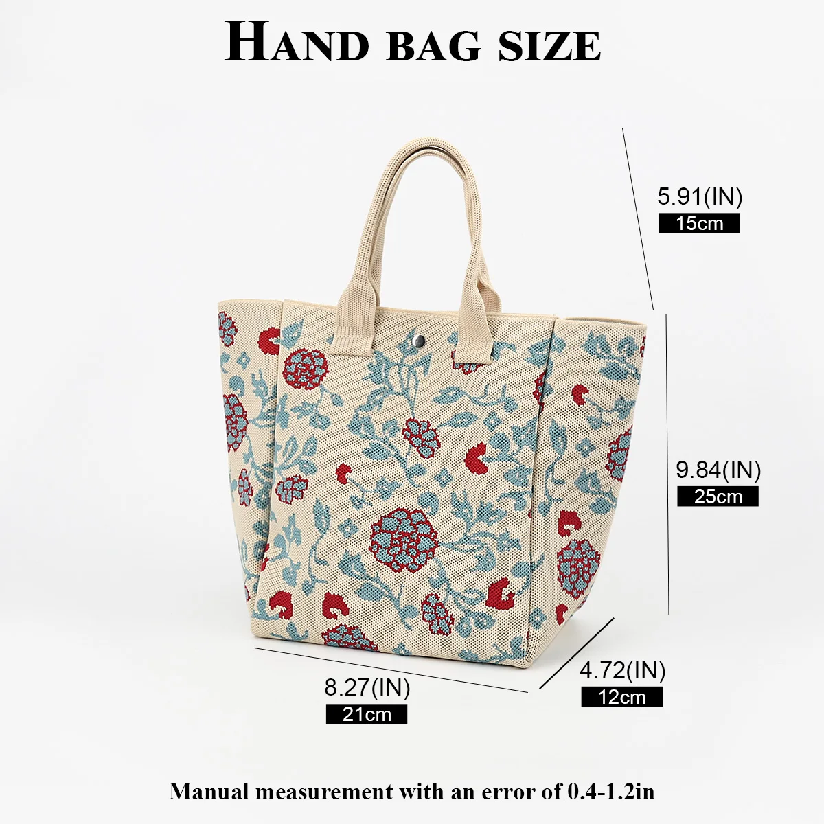 1 Piece of Vintage Exquisite Floral Tote Bag for Women, Suitable for Carrying Umbrellas, Cell Phones, Cosmetics, Books, and More, Ideal for Daily Outings, Fitness, Shopping, School, Outdoor Activities, and Suitable for Various Places, All-Season Use