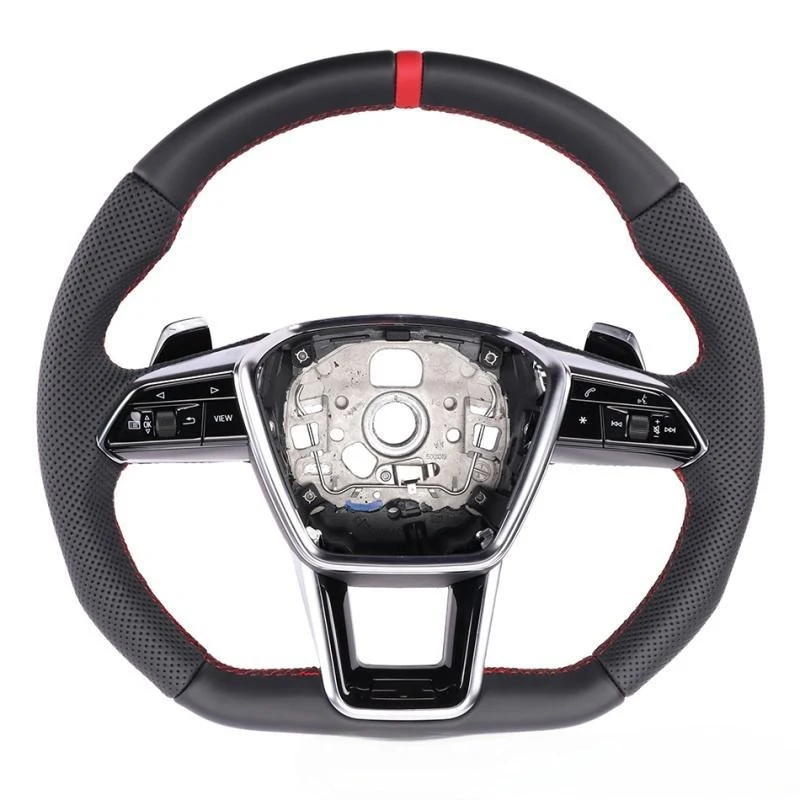 

High-quality genuine leather car steering wheel Suitable for Audi SQ5 A3 S3 8y 8v A6 4f A8 TT