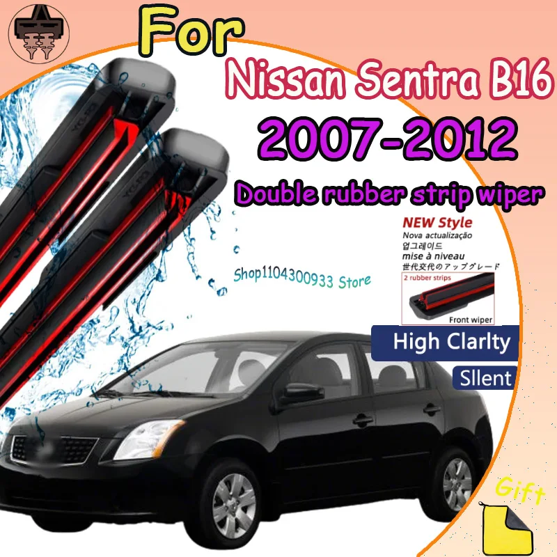 

Front Windshield Wiper Blades 2pcs Windscreen Window Accessories For Nissan Sentra B16 2007-2012