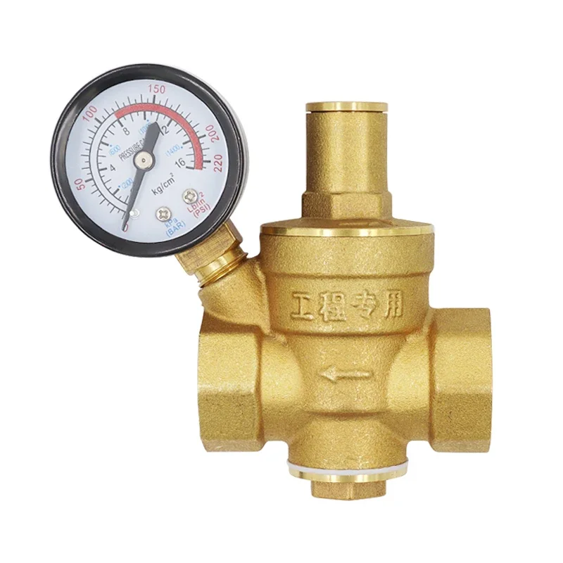Vannes de maintien de réduction de pression d\'eau en laiton, Sochi Mayitr, vannes d\'instituts réglables avec manomètre, Chr15, 20, 25/32