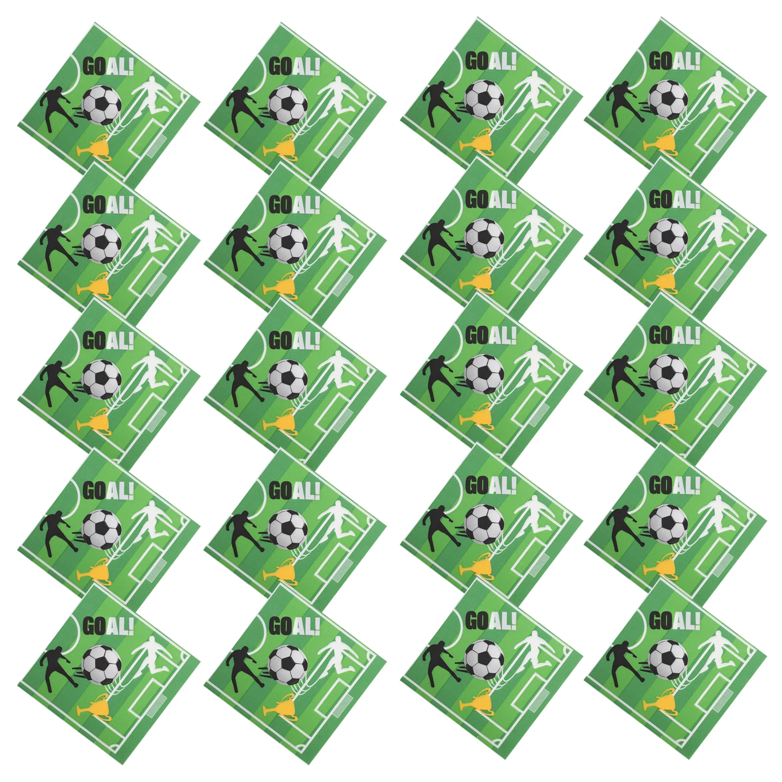 

20pcs Football Printed Napkins Disposable Cocktail Soccer Party Supplies High Absorbency Thick Paper Decorations