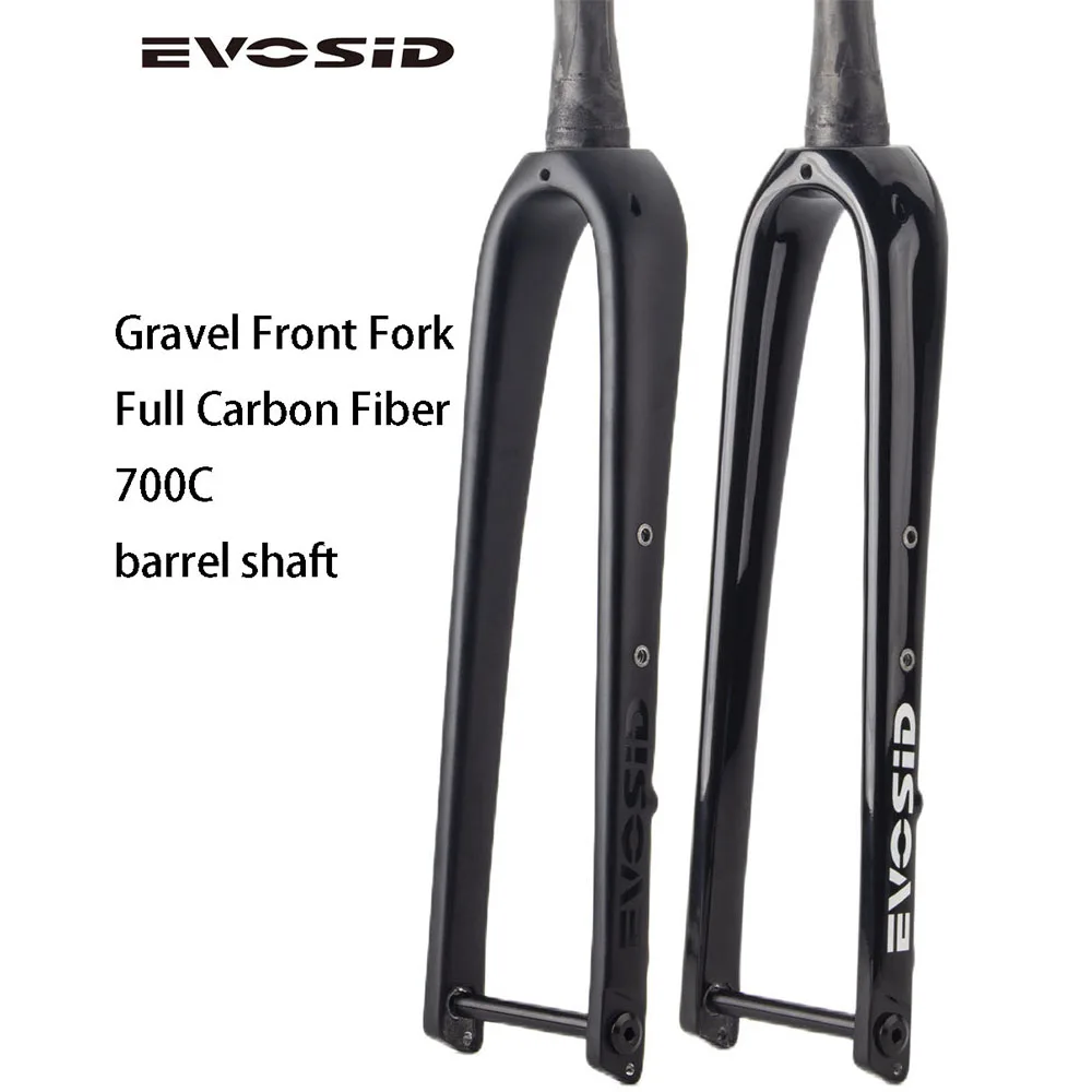 EVOSID 700C Road Bike Front Fork Lightweight Carbon Fiber Material Fully Internal Routed Front Fork
