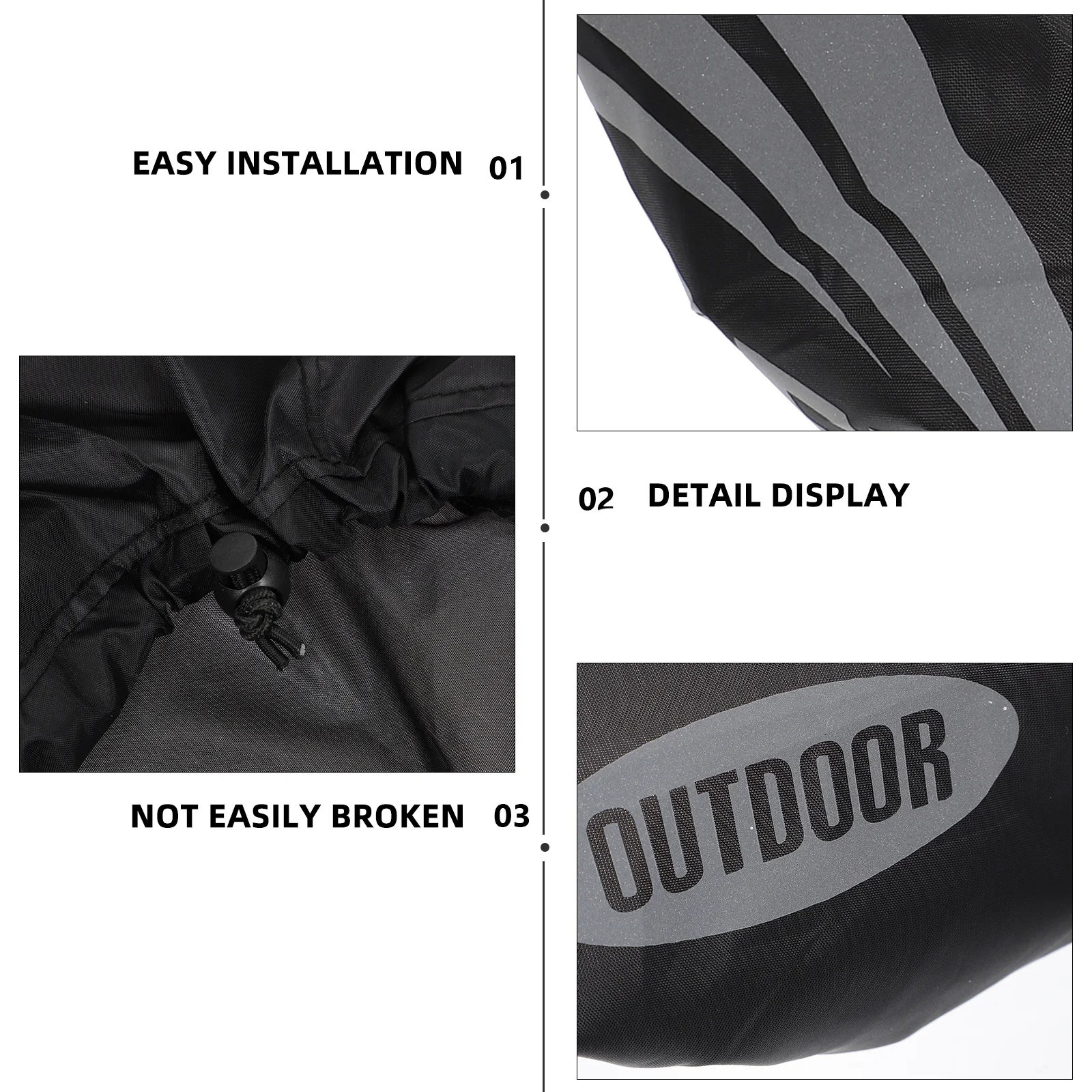 

1Pcs Water-Proof Cover for Cycling Reflective Strip Elastic Universal Rain Shield Outdoor Riding Supply