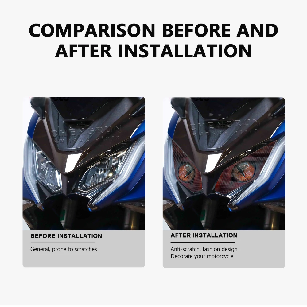 مصباح أمامي للدراجات النارية مقاوم للماء ، شارات للدراجات النارية ، كيمكو ، AK550 ، ملصق ، من من من من الخارج ، إكسسوارات