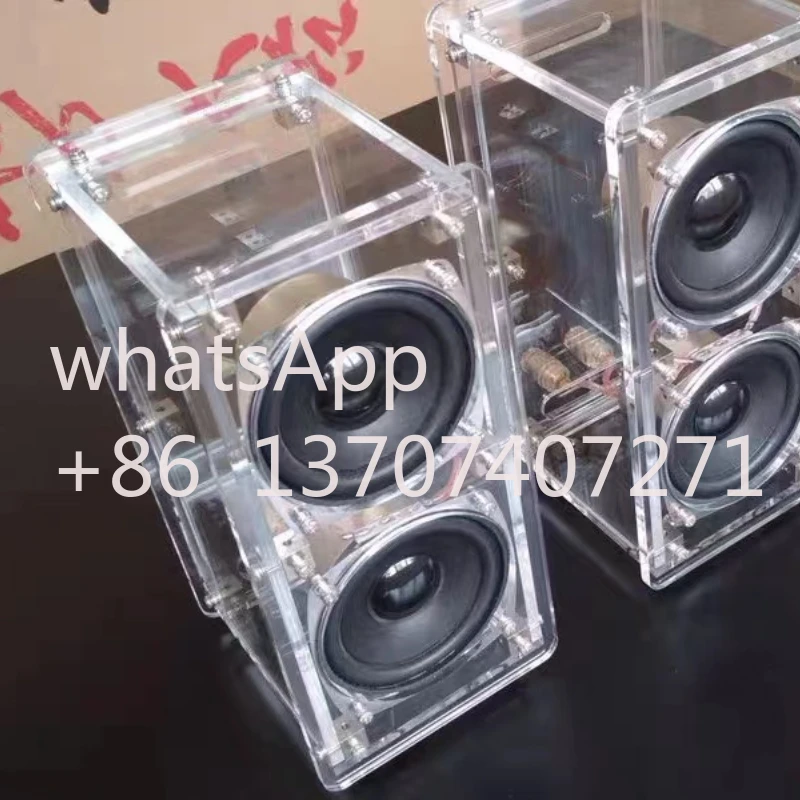 3 inch Acrylic box bookshelf computer desktop music gaming studios Audio Speakers Passive sound equipment professional