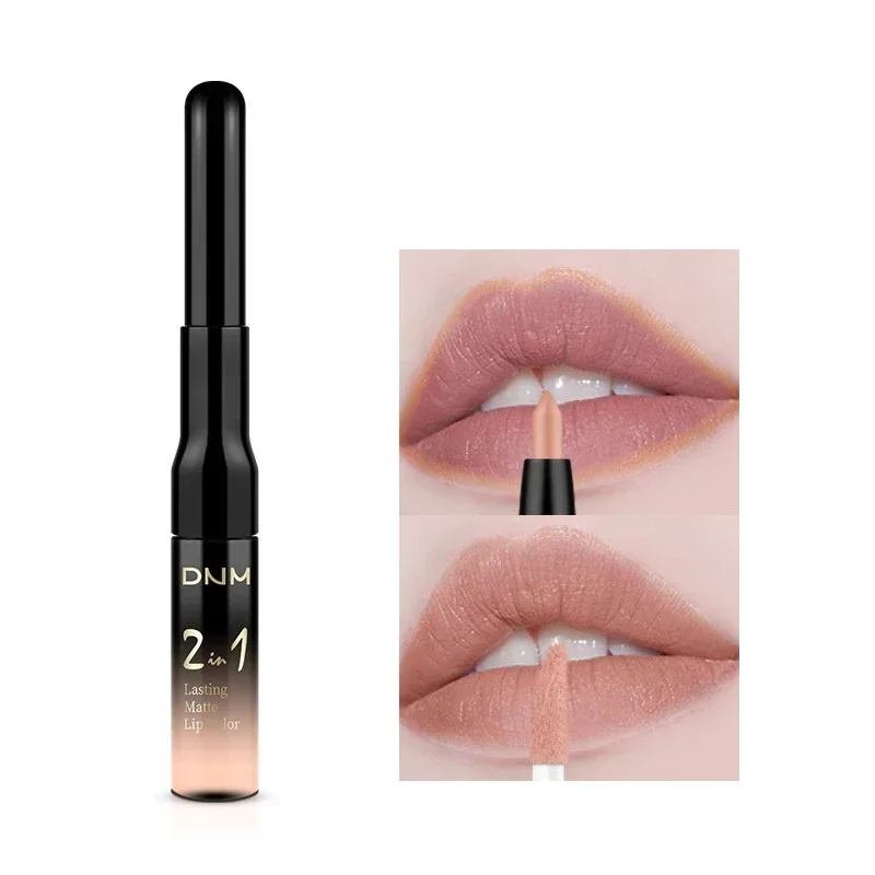 2021 Hot Sale Sexy Women 20 color multi-function double head durable waterproof nude color makeup lipstick, red lip pencil.