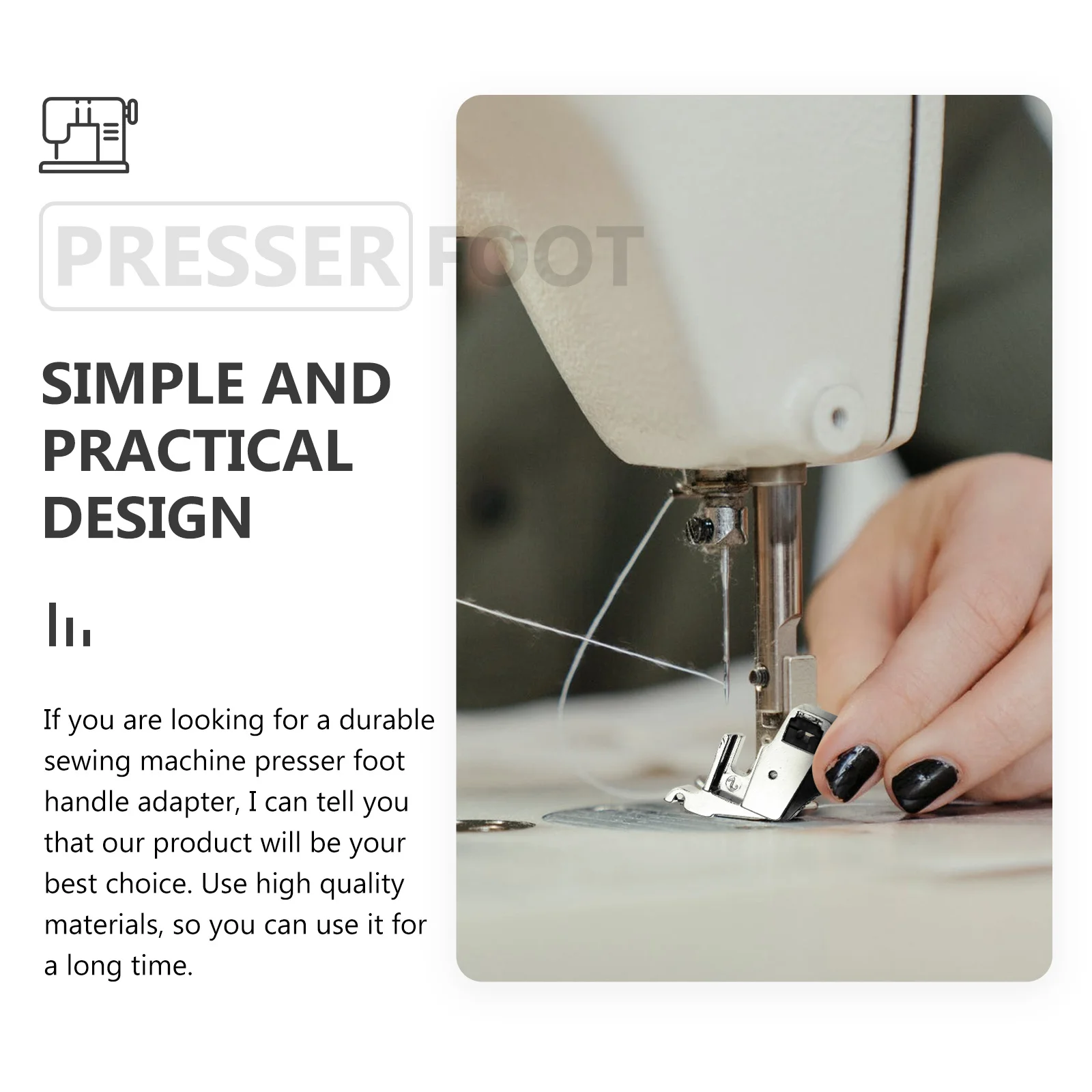 Adaptateur de poignée de pied-de-biche pour Machine à coudre, support de pied-de-biche robuste au Design Simple, idéal pour la couture au Quilting, 6 pièces