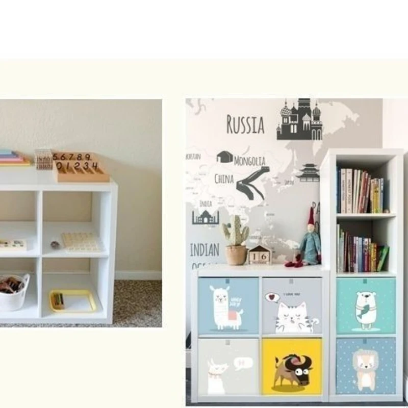 8-Cube Contemporary Bookshelf and Storage Cabinet for Home Office