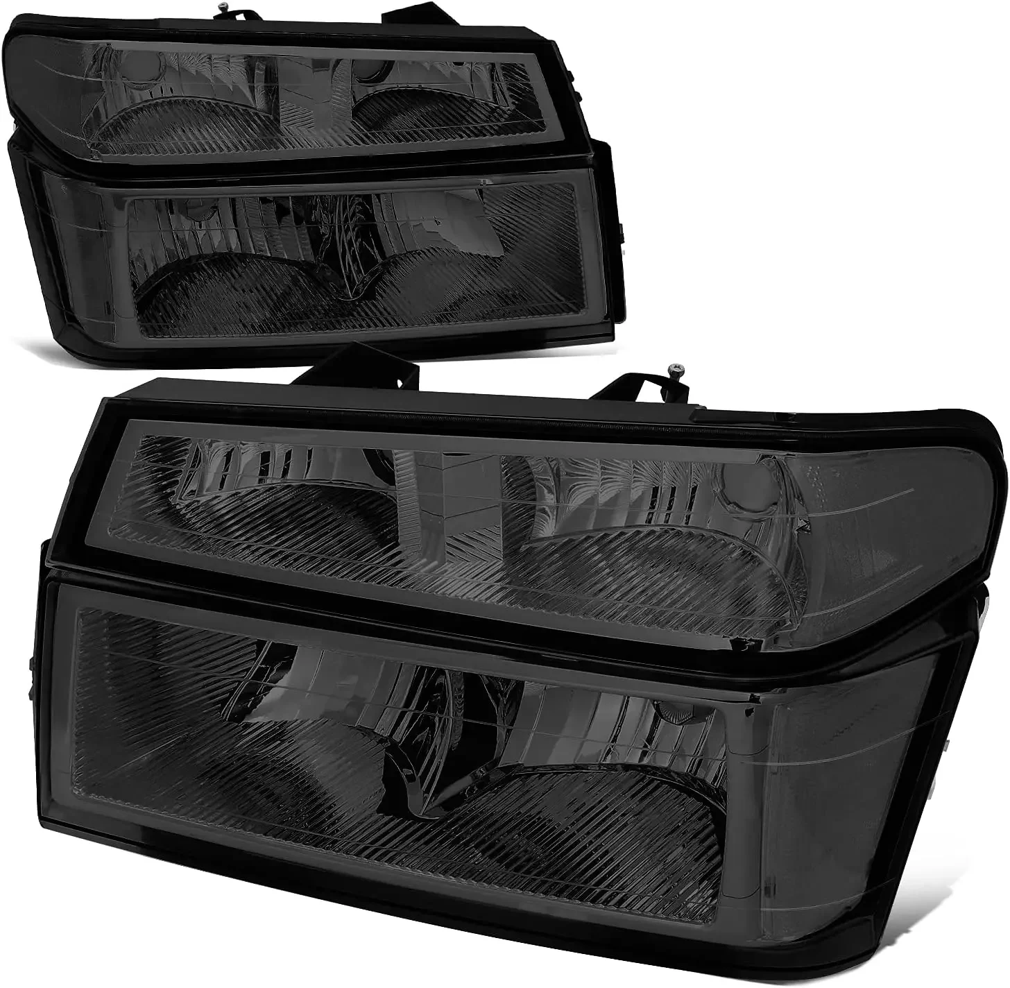 

Headlights Assembly Compatible with 2004-2012 Chevy Colorado GMC Canyon, 2006 Isuzu i-290 i-370 2007-2008 i-280 i-350, 4Pcs Halo