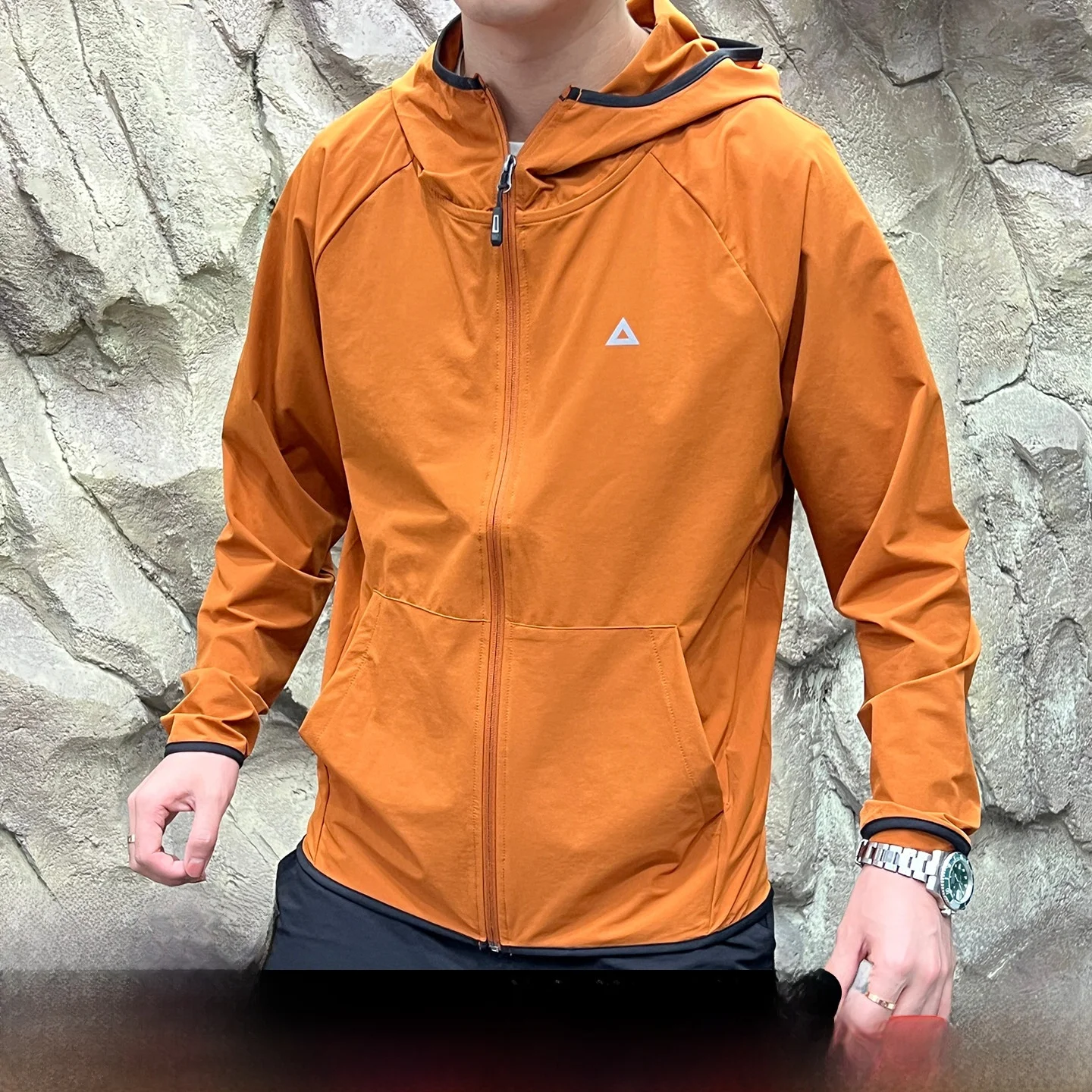 

Waterproof Breathable Qui-Dry Spring Summer Men's Outdoor Sun Protection Hooded Thin Jaet Skin Outerwear Hong Kong Order