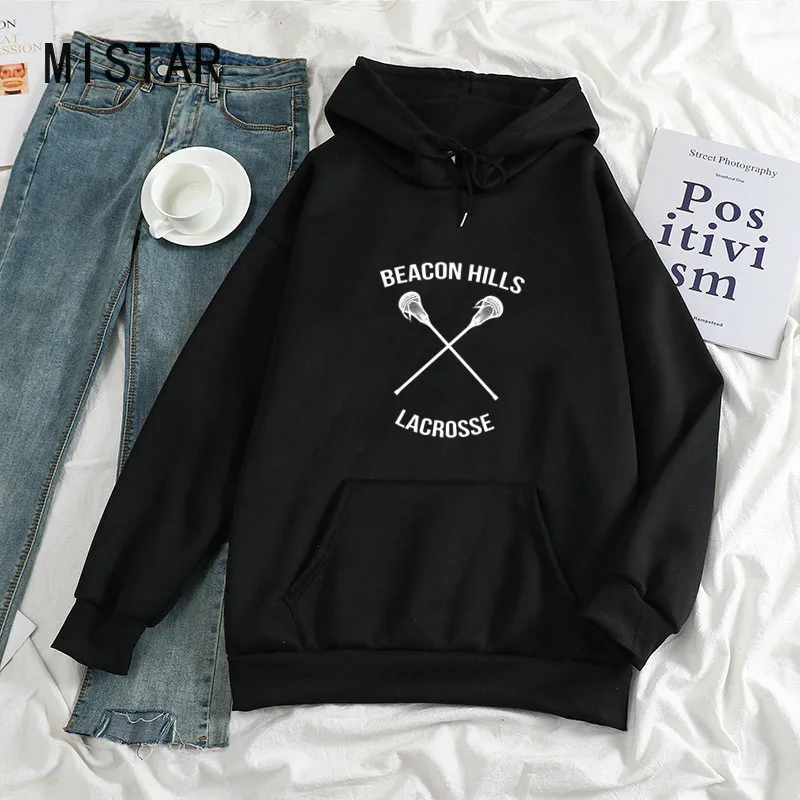 Women Hoodie Long Sleeved Hoodies Sweatshirt Print Teen Wolf Oversized Fashion Tops Autumn thick Women Clothing Drop shipping