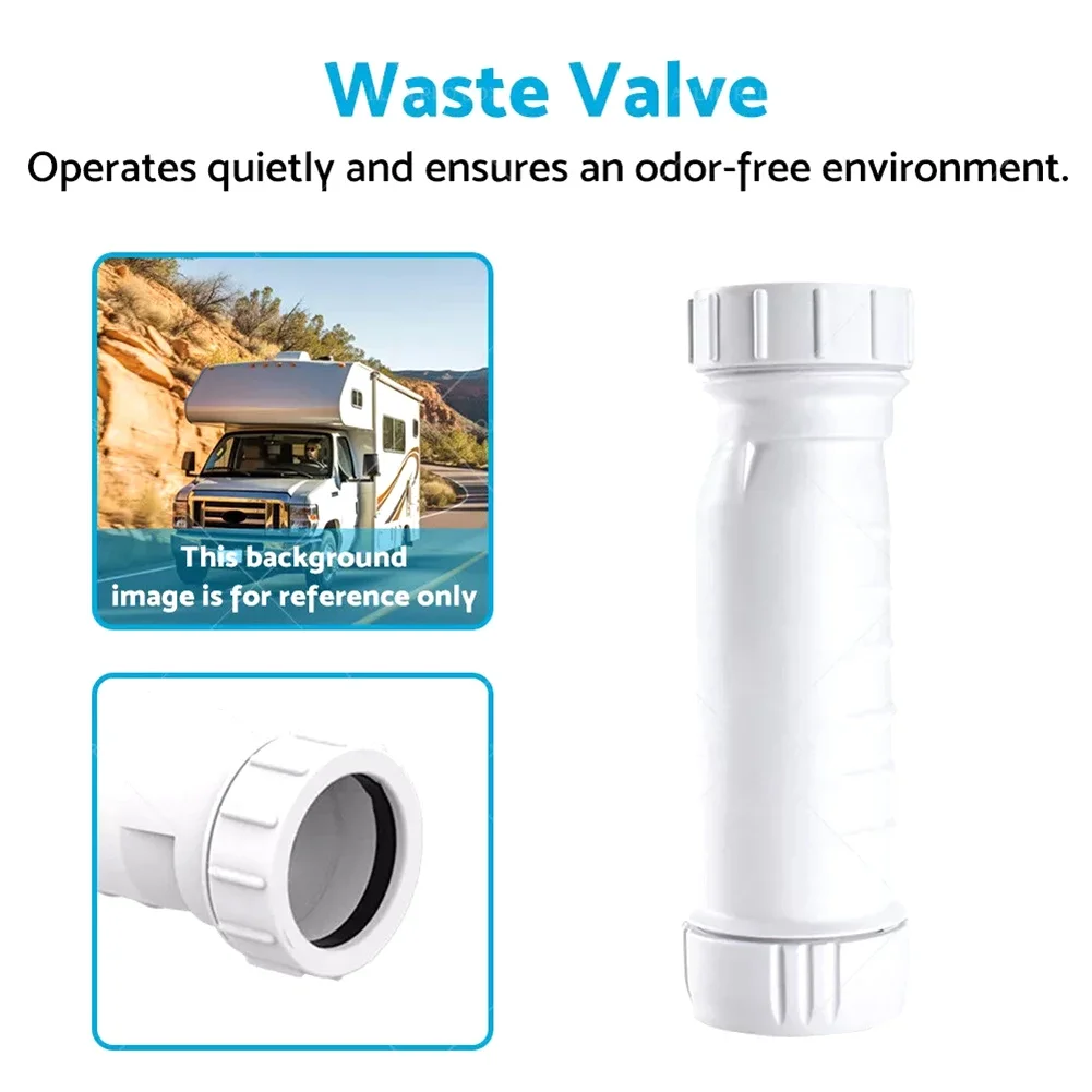 RV Waterless Self Sealing Waste Valve Inline Trap Bath Basin Caravan RV Sewer Valves Replace Car Accessories