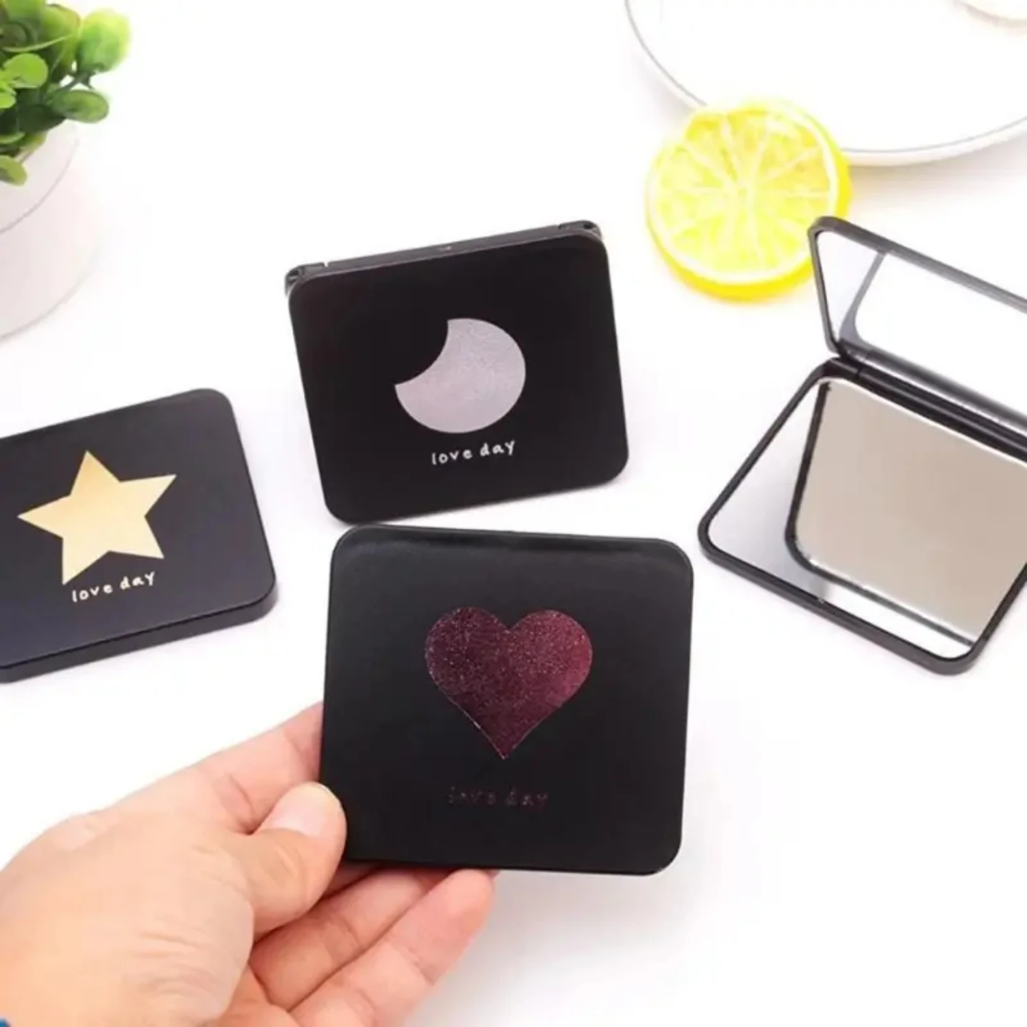 

Foldable Compact Mirror Mini Portable Makeup Mirror Square Hand Mirror Double-sided Makeup Vanity Mirror Pocket Cosmetic Mirrors