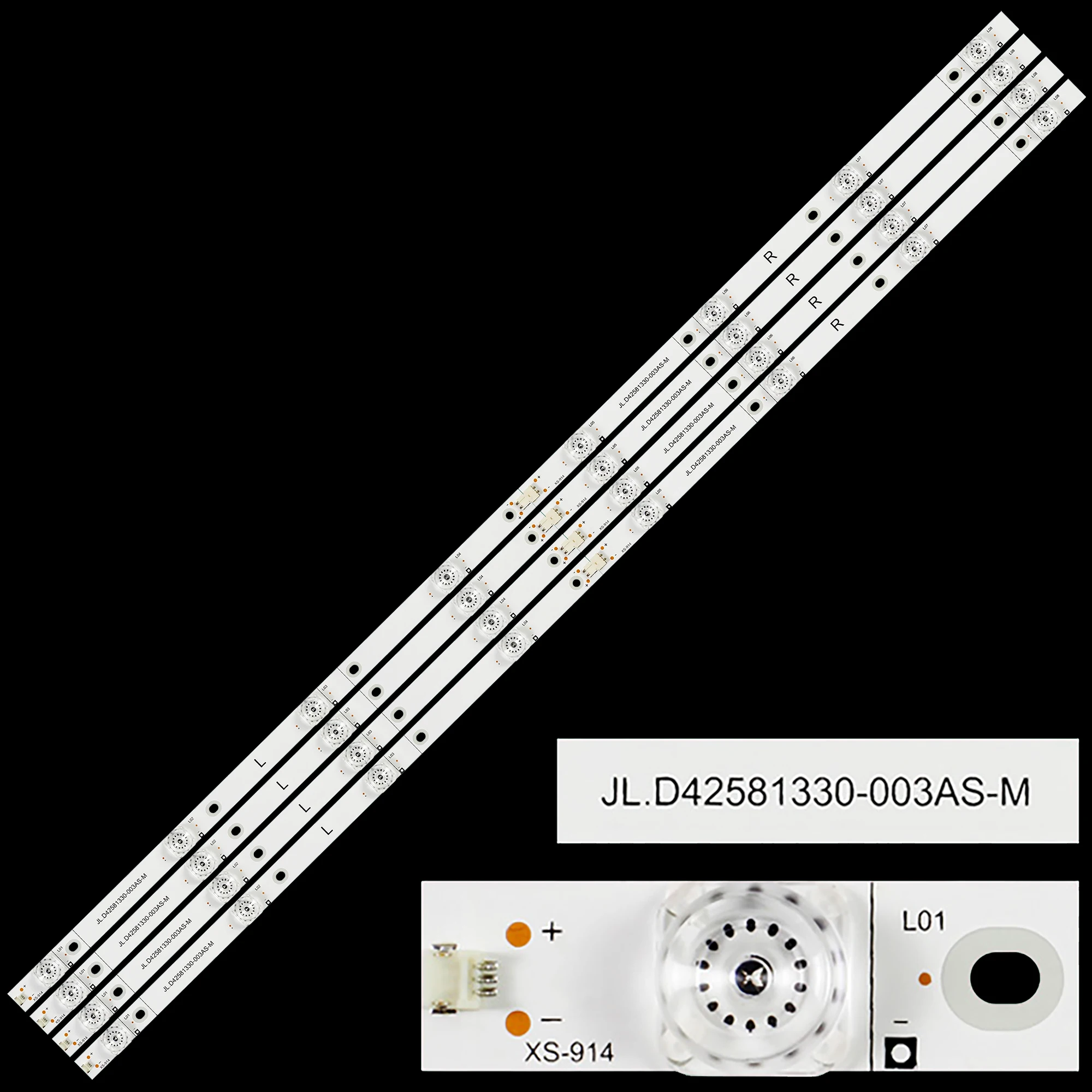 Bande LED Pour 43H7608 43R6109 43H6E 43RGE LC-43N7003U TH-43FX520C H43A6100 43H6080E H43A6120 43RGE TH-43FX500C 43R6E