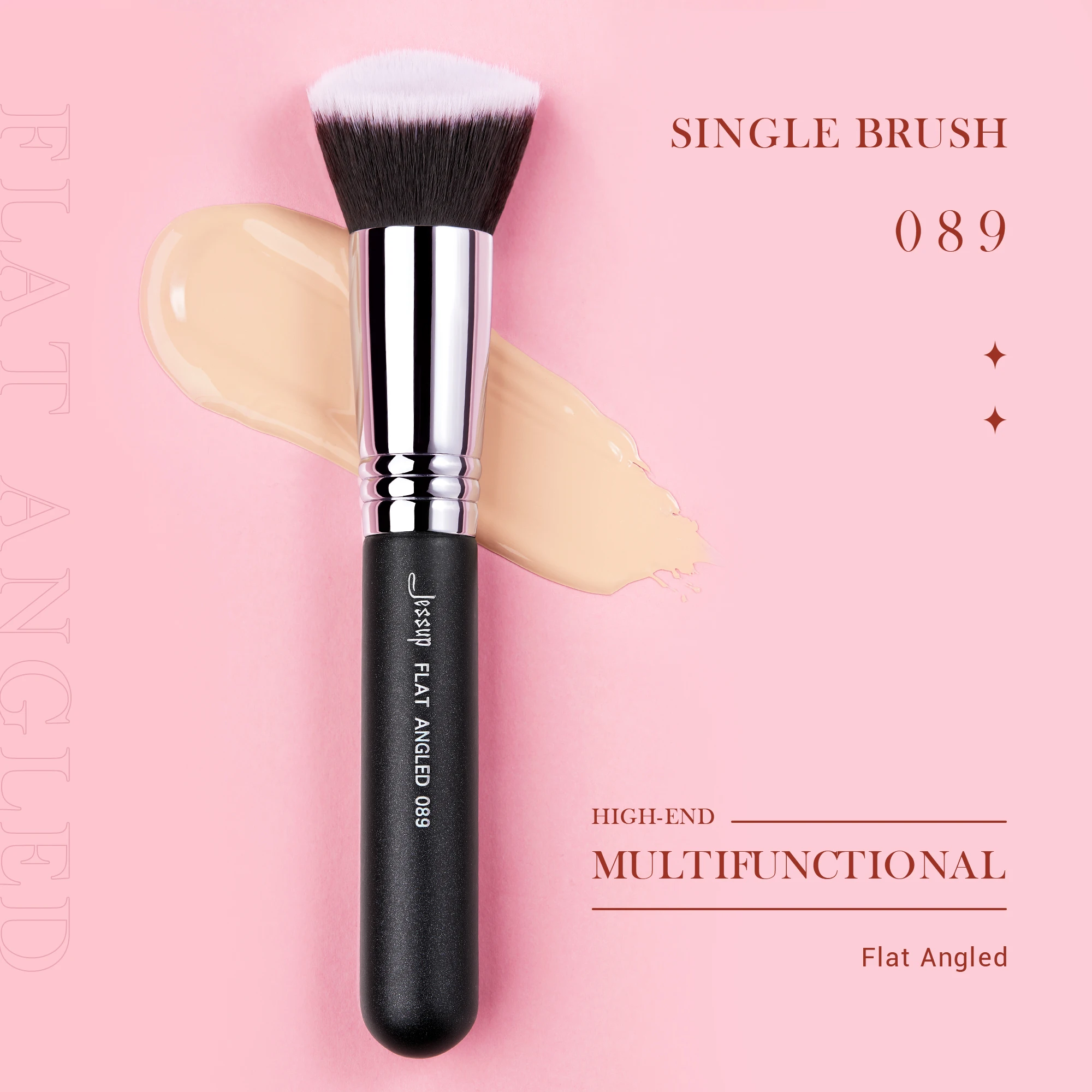 Jessup Blush Makeup Brush Beauty Cosmetic tool Flat Angled Blending Liquid Synthetic hair 089