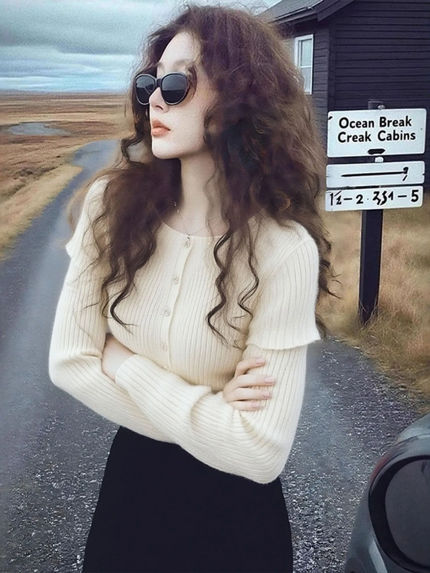 

Ladies' Soft Long Sve Camere Knitwear Winter Faionable Versatile Comfortable Korean Sle Commute Warm Yarn Quali Top