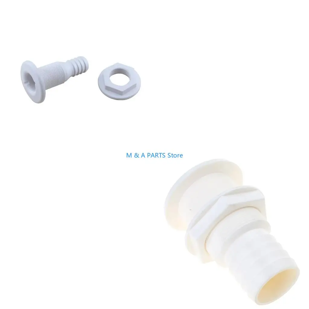 

U1JF Thru Hull Fitting Through Hull Choose Size 5/8" 3/4" 1-1/4" 1-1/2" 2" Thru-Hull Hose Fitting for Boats