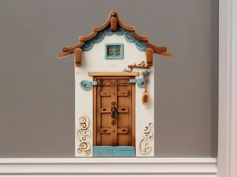 Korean Traditional House - Fairy Door 3D Wall Sticker