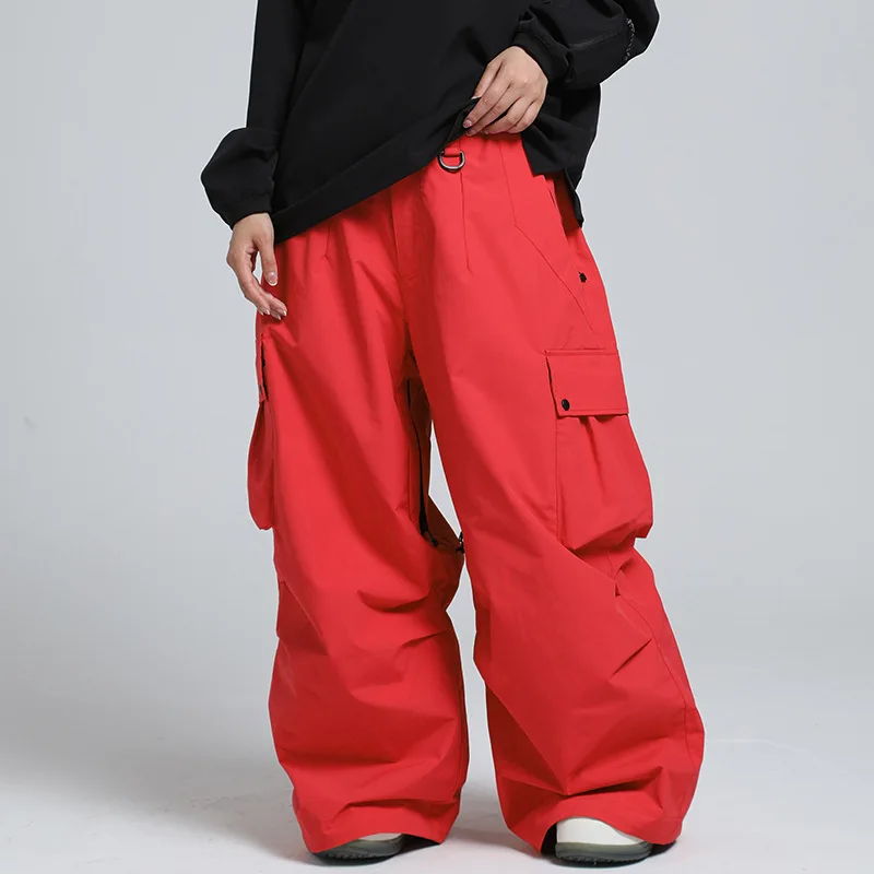 GSOU SNOW New2025 Uomini di Inverno All'aperto Pantaloni Da Neve Delle Donne Allentato Snowboard Indossare Impermeabile Antivento Pantaloni Da Sci Caldo Sci Femminile
