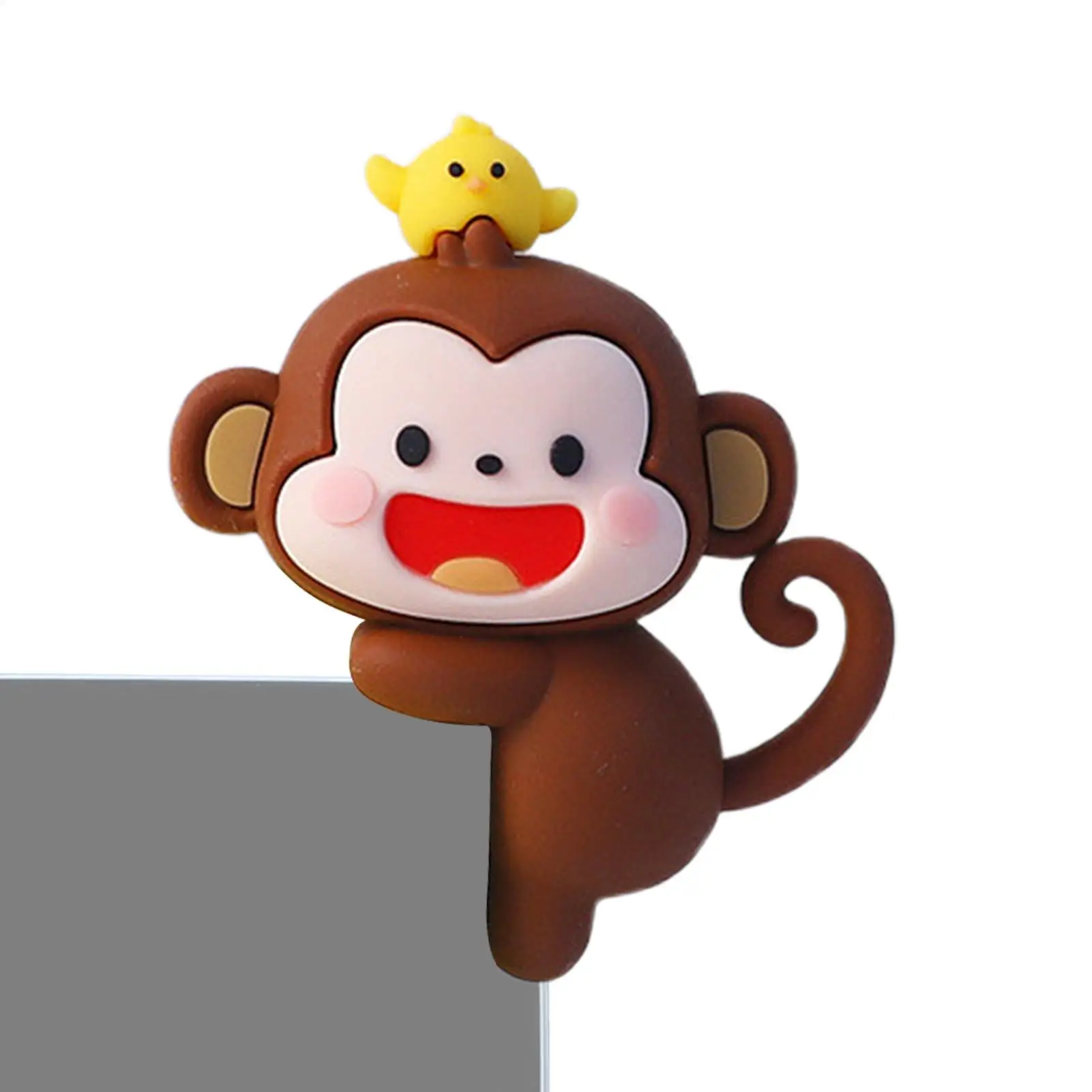 Adorable Mini Monkey Car Ornament, Fits Rearview Mirror & Dashboard Decor Car Screen Figurine cartoon monkey figurines