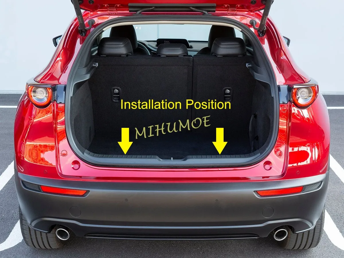 For Mazda CX-30 CX30 DM 2020-2024 Stainless Steel Car Rear Tailgate Inside Trunk Sill Protector Decoration Trim