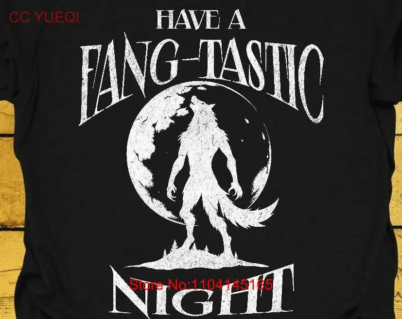 Funny Halloween T Shirt Trick or TreaT Hauted House All Hallows Eve Apparell Spooky Creepy Scary Witchy Fangtastic Wolf