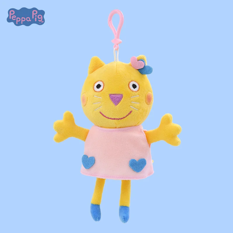 Kawaii Hasbro Peppa Pig Plush Toy Suzy Candy Cat Children's 19cm Model Plush Toy Pendant Backpack Doll Children's Festival Gift