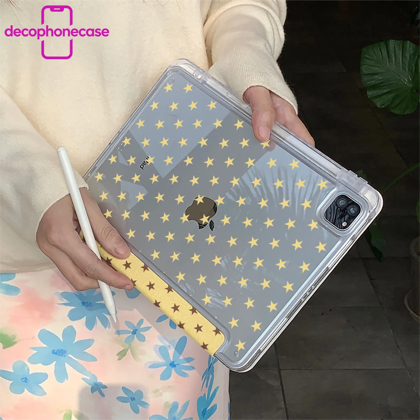 

Желтый чехол в горошек со звездами 3+Y-fold для iPad 10-го, 11-го поколения, 7/8/9, 10.2'', для Air 4, 5, 6, 7, 11, для Air 13, 9.7, Pro 11, Mini 6, 7