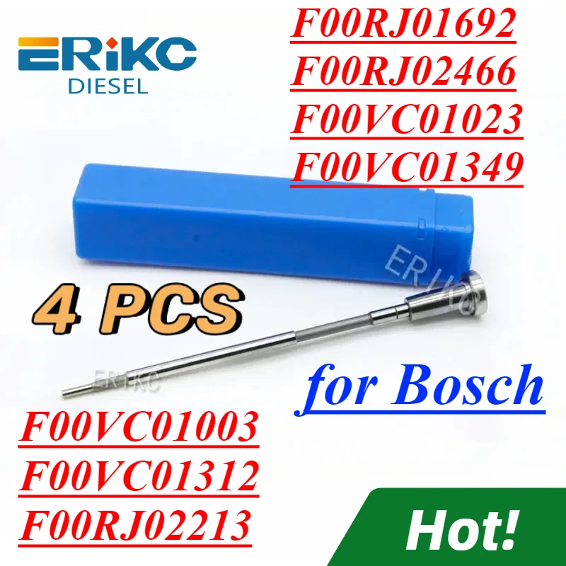 

4PC F00RJ01692 F00RJ02466 F00VC01023 Diesel Injector Valve F00VC01349 F00VC01003 F00VC01312 Valve Assembly F00RJ02213 For Bosch