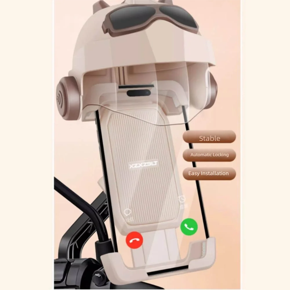 

Waterproof Motorcycle Mobile Phone Holder Cradle Clip Adjustable Navigation Phone Holder Anti Vibration 360 Degree Rotate