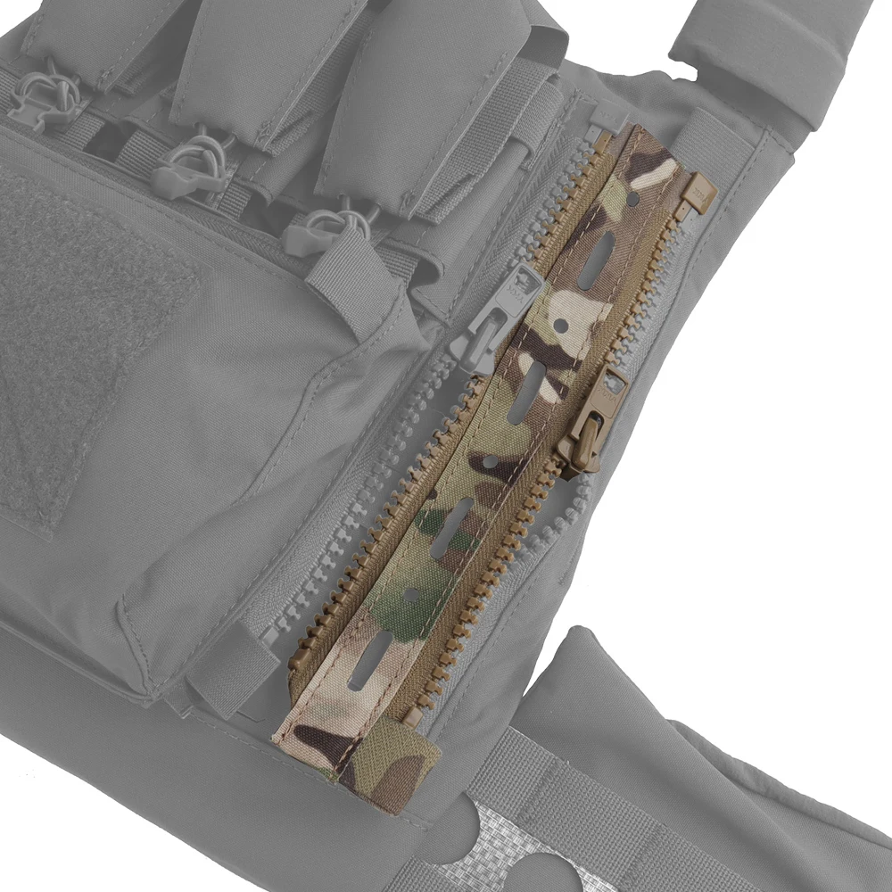 Tactical Ferro Style Back Panel Zipper Extension MOLLE Adapter 10# for Hunting Airsoft Vest Plate Carrier FCPC Backpack Panels