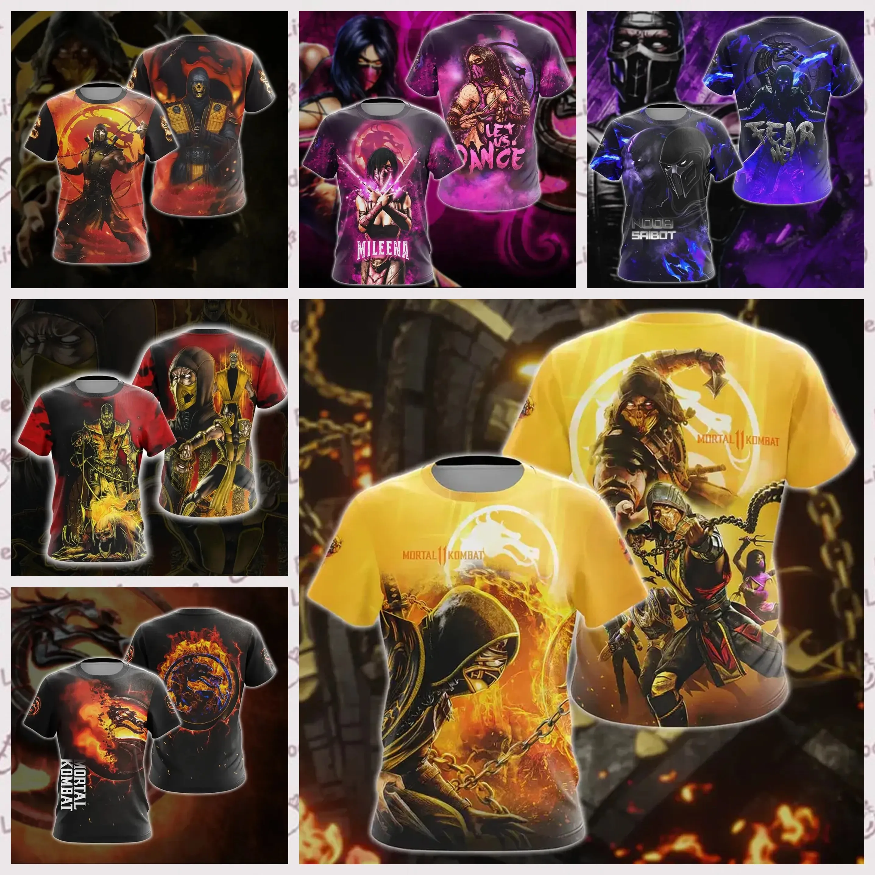 

Popular Game Mortal Kombat T-Shirts 3D Print Streetwear Men Women Fashion Oversized Short Sleeve T Shirt Kids Cosplay Tees