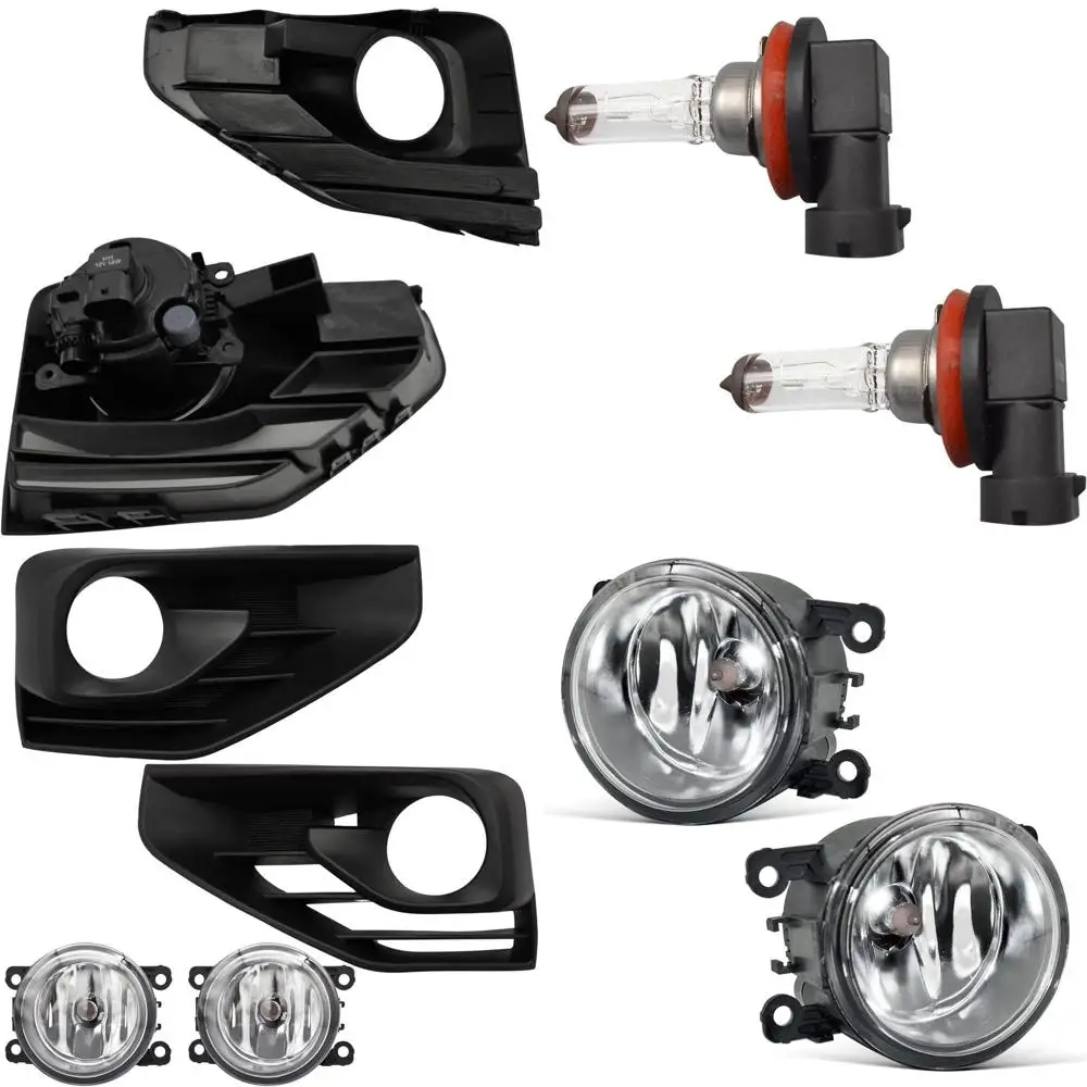 

Пара противотуманных фар с прозрачными линзами и лампочками и проводкой для Nissan Pathfinder 2017-2020 гг.