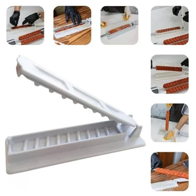 Portable Outdoor Press Barbecue Meat Device Tools Wear Quick Easy Multifunction Maker Skewer Manual Mould Kebab