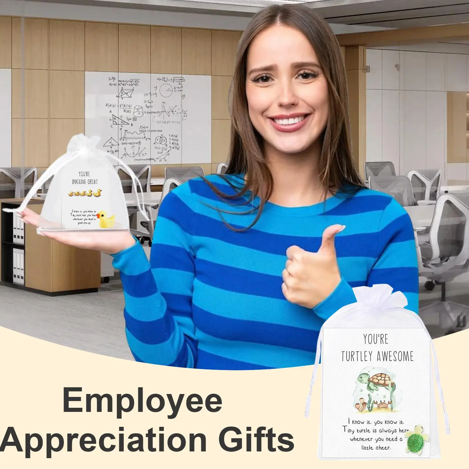 Employee Appreciation Present Employee Thank You Present 5 Pieces Inspirational Positive Decorations Animal-Themed Designs For