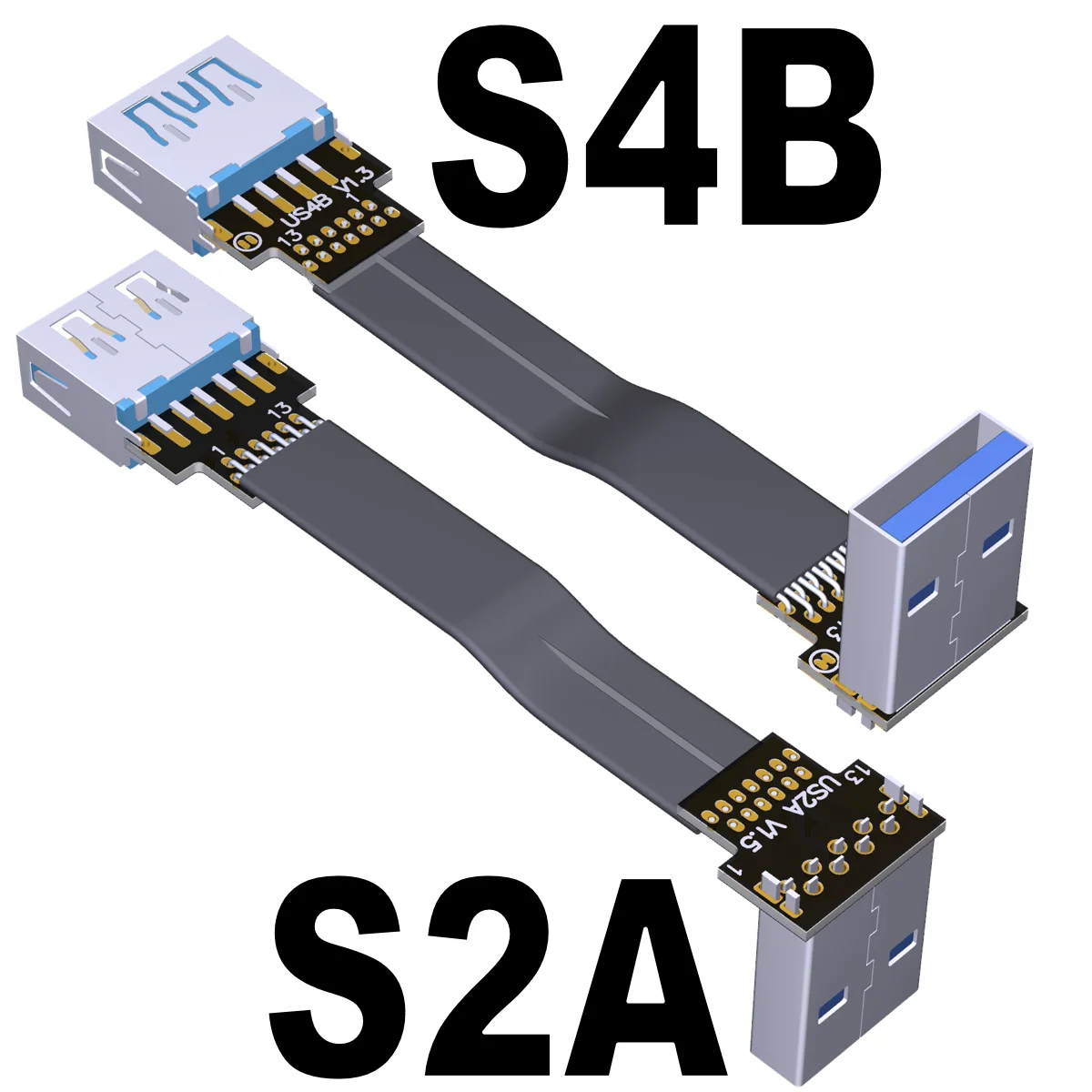 USB 2.0 a Male to Female 90 Degree Extension Adaptor Cable 5cm/10cm Black Right Left down up Angle Cord for Data Transfer