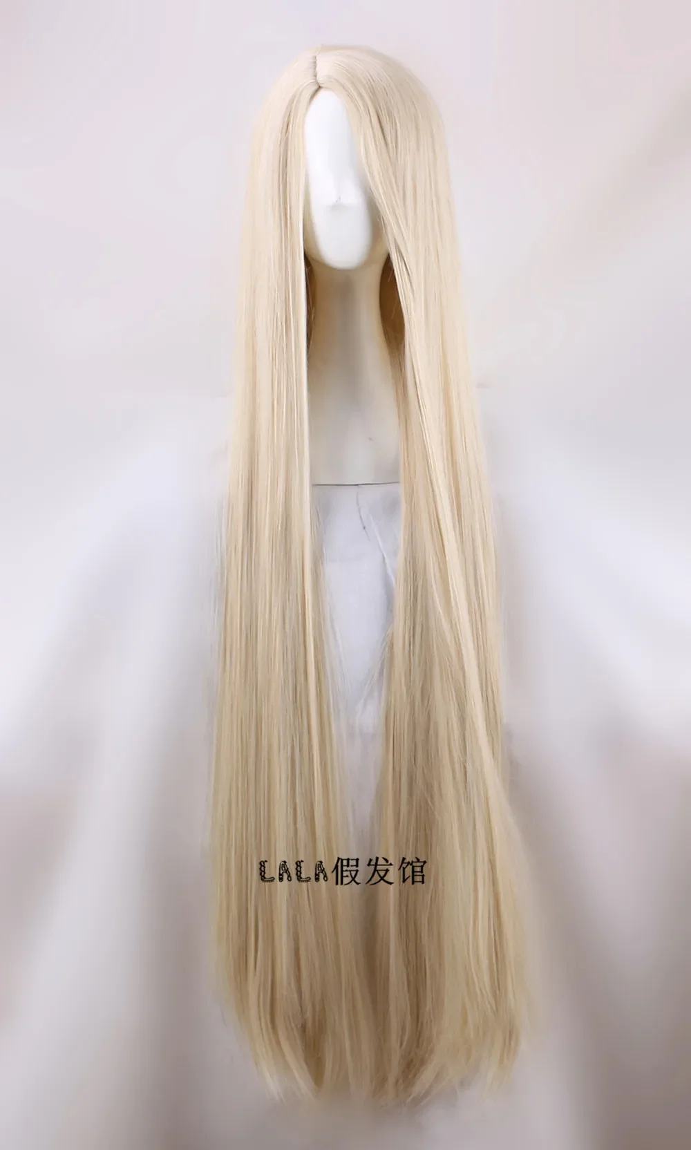 120cm/47 "donne principessa Rapunzel parrucca lunga bionda capelli lisci parrucca Halloween gioco di ruolo capelli aggrovigliati costumi fantasia